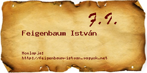 Feigenbaum István névjegykártya